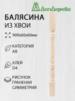 Балясина хв. 60 х 60 х 900 граненая  симметрия