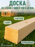 Доска строганная хвоя 1сорт 40 х150 х 1,0 (4шт)