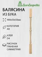 Балясина бук 50 х 50 х 0,9 граненая симметрия