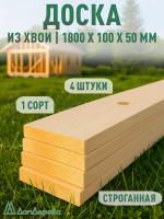 Доска строганная хвоя 1сорт 50 х100 х 1,8 (4шт)