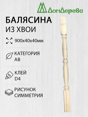 Балясина хв. 40 х 40 х 0,9 симметрия