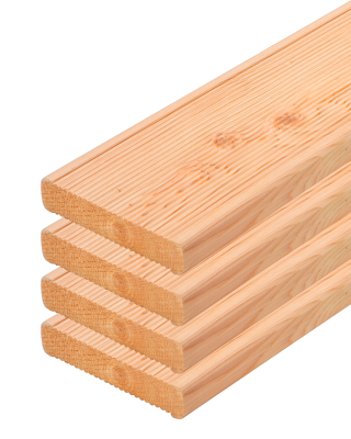 Доска террасная лиственница 28 х 142 х 2,2 (4шт) кат.АВ