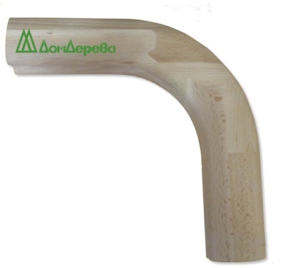 Поручень бук кат. Экстра сращ. поворотный 44 х 65 х 90*