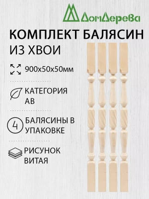 Балясина хв. 50 х 50 х 0,9 (4шт) витая