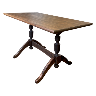 Стол обеденный прямоугольный хвоя цвет орех 3-х опорная ножка 1500х700х28