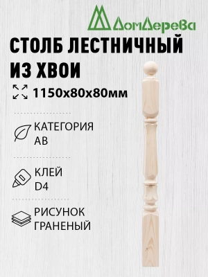 Столб хв. 80 х 80 х 1,1 - 1,2 граненый