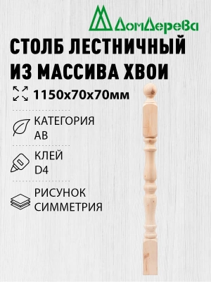 Столб хв. 70 х 70 х 1,1 - 1,2 симметрия