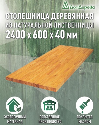 Столешница для кухни листв. покрытая маслом 2400 х 600 х 40