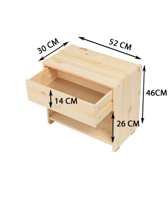 Тумба прикроватная  ИКЕА РАСТ  1 ящик 52х30х46