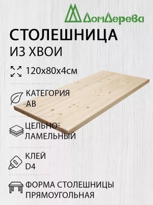 Столешница прямоугольная хв. кат. АВ 1200 х 800 х 40