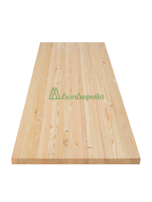 Мебельный щит лиственница кат. А цельный 2500 х 600 х 40
