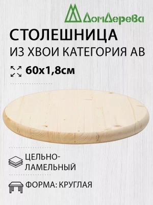 Столешница круглая хв. кат. АВ D  600 х 18