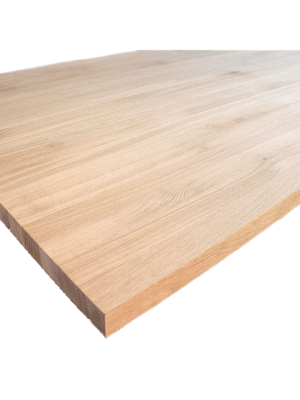 Мебельный щит дуб кат. А цельный  800 х 600 х 16