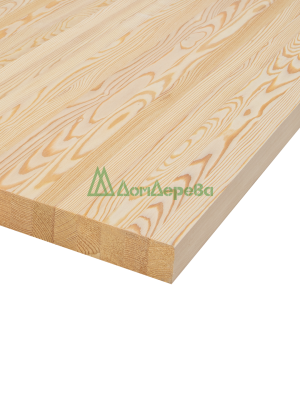 Мебельный щит лиственница кат. Экстра цельный  900 х 600 х 40