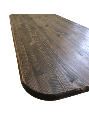 Столешница овальная хв.покрытая маслом цвет орех кат. АВ 1200 х 700 х 28