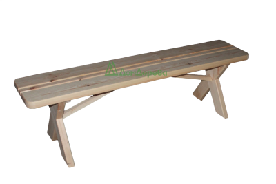 Скамейка без спинки сосна  1200 х 500